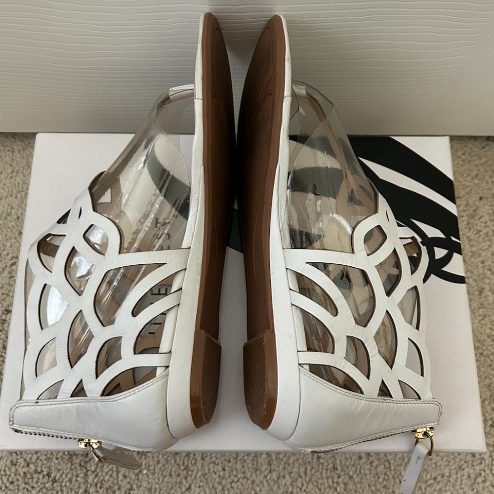 Nine West Wild child white sandals